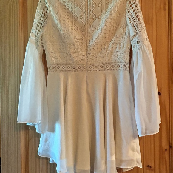 White Lace Boho Dress - Picture 4 of 5